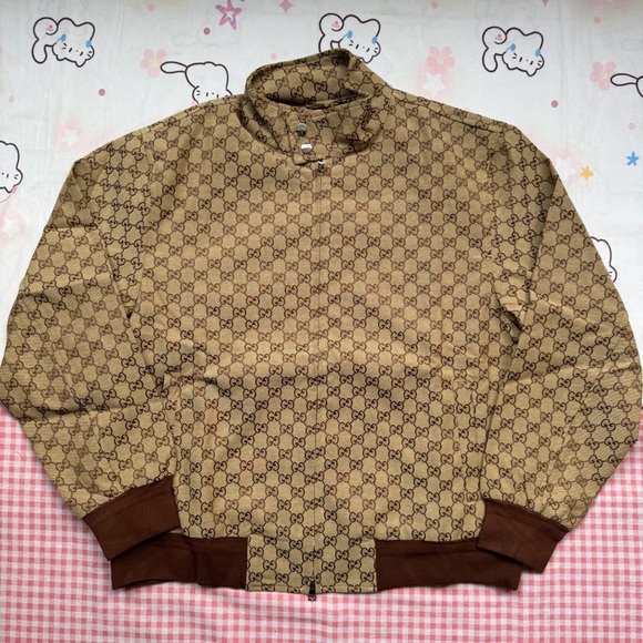 Gucci Classic Printed Zip-Up Bomber Jacket